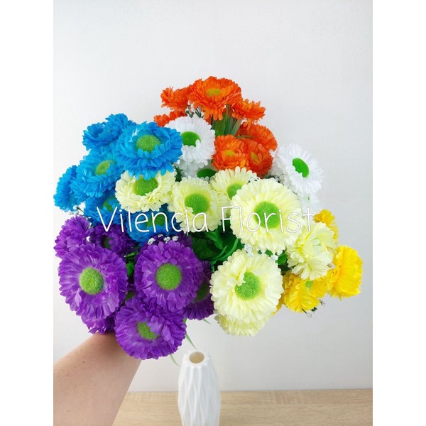 BUNGA POMPOM PALSU ARTIFICIAL HIAS MINI SHABBY DEKORASI