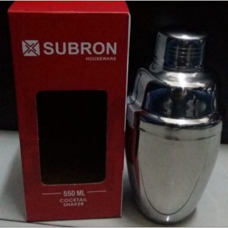 subron shaker cocktail stainless steel/pengocok minuman 550ml stainless