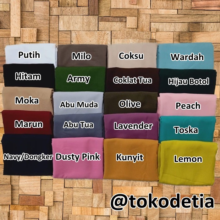 TERMURAH Kain Wolfis Grade A /  Wolpeach Premium /Wolvis Premium gamis tunik fashion-2