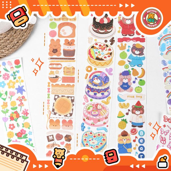 

#@#@#@#@] Sticker Aesthetic Diary Planner Confetti Bear Cake Flower STK0023