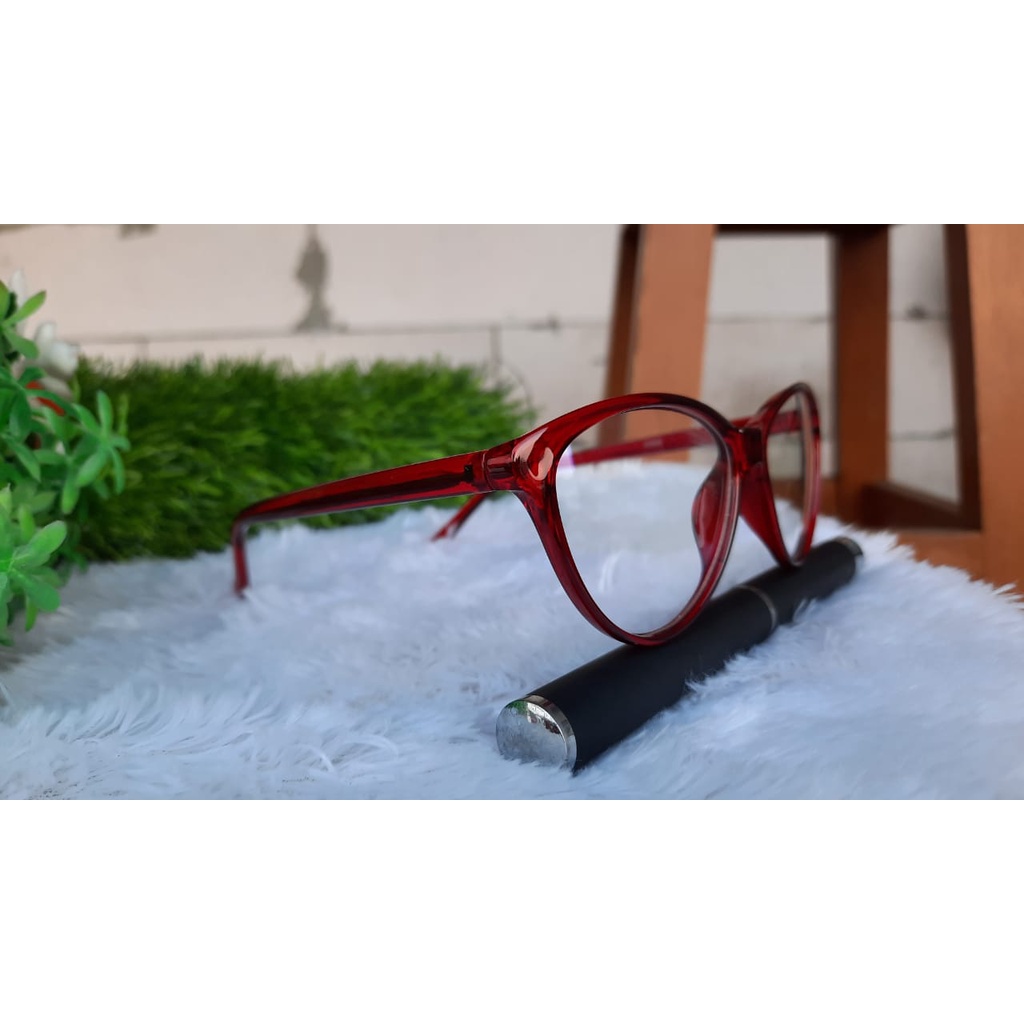 GJ883.T/ KACAMATA NEW FASHION WANITA EYE CUTE GLASSES BEST SELLER/ COD Kacamata Korea Wanita Kacamata Anti Radiasi Wanita Fashion Cat Eye retro flat Eyeglasses