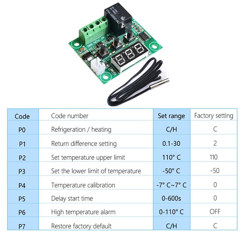 Saklar Kontrol Suhu SOLIGHTER 12V Saklar Relay Mikro Presisi Tinggi