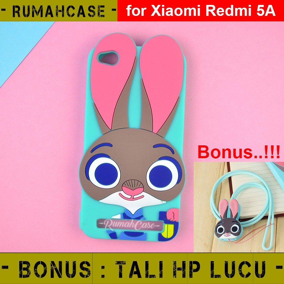 Xiaomi Redmi 5a Rabbit 3d Cute Soft Case Casing Lucu Silicone