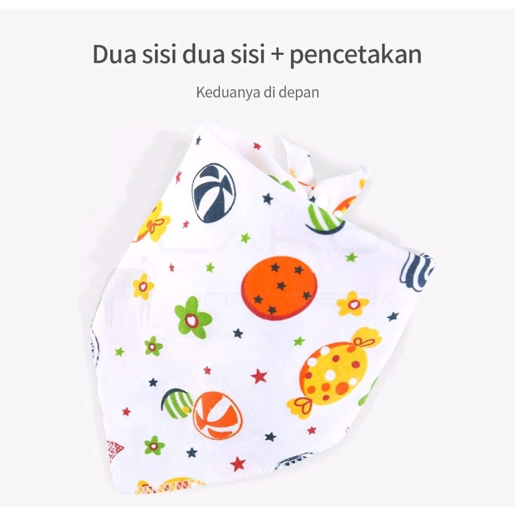 Slaber bayi Segitiga Celemek Makan Bayi Slabber Bib Bayi Tebal Double Kniit Celemek Air Liur