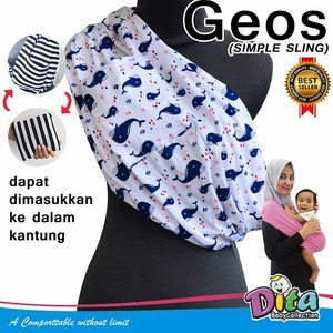 Gendongan GEOS Bahan Kaos Aneka Motif - Gendongan Bayi - Gendongan GEOS DITA