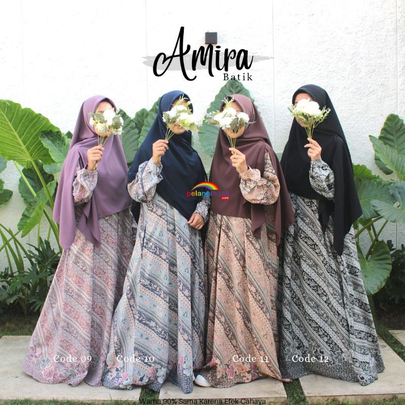 Amira Dress Special Batik | Gamis Wolfis Motif by Pelangi Hijab