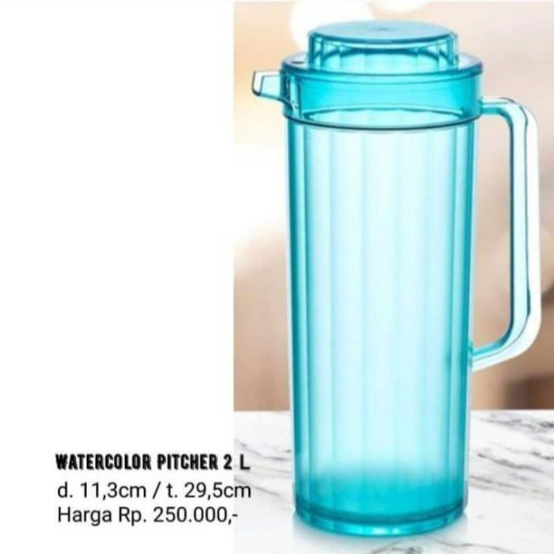 

Tuperware Watercolor pitcher 2L peach / Toska teko Air