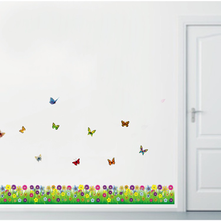 RELIZA WALLSTICKER RUMPUT HIJAU BUNGA GREEN GRASS FLOWER STIKER DINDING AY701 JM8260