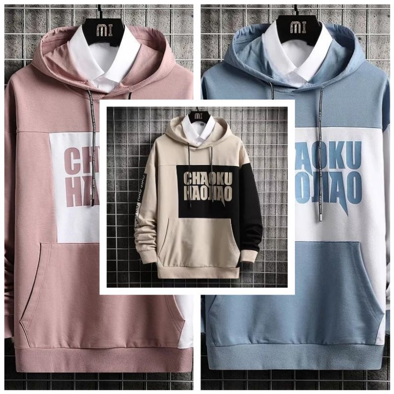 CHAOKU SWEATER HOODIE PRIA PREMIUM MOTIF KEKINIAN LENGAN PANJANG