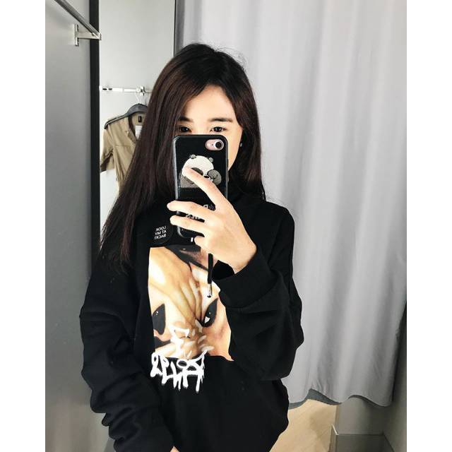 ariana grande black hoodie h&m