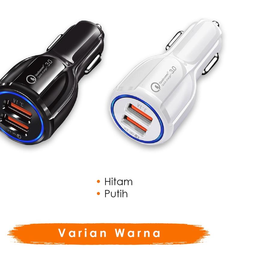 Giime.Id - 2 Port Charger Mobil Fast Charging Tahan Lama Original Impor