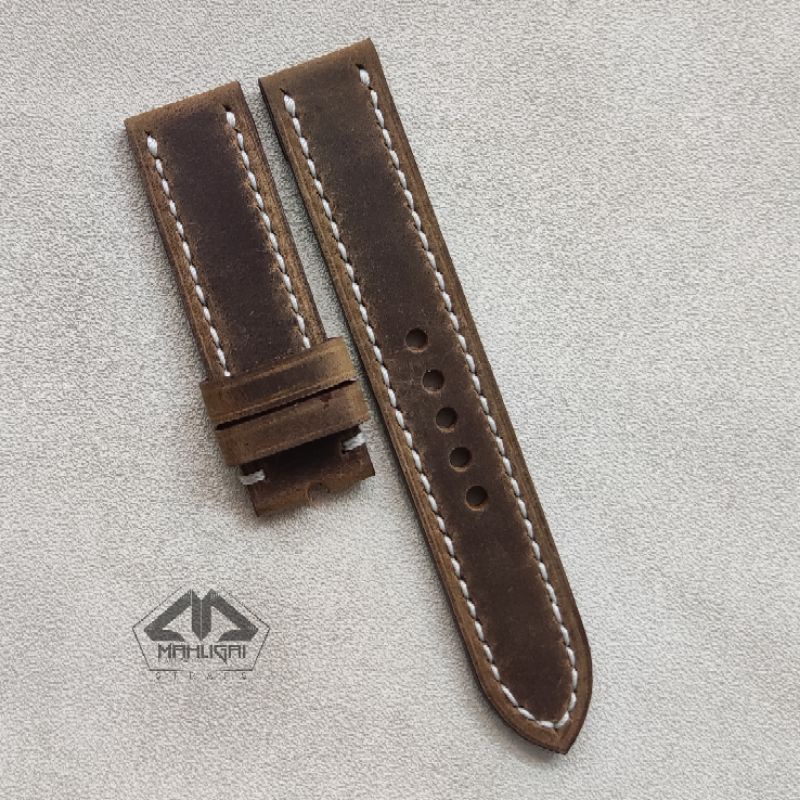 NEW! Strap CH Brown Vintage / Tali jam kulit asli crazy horse premium/ Tali kulit jam tangan