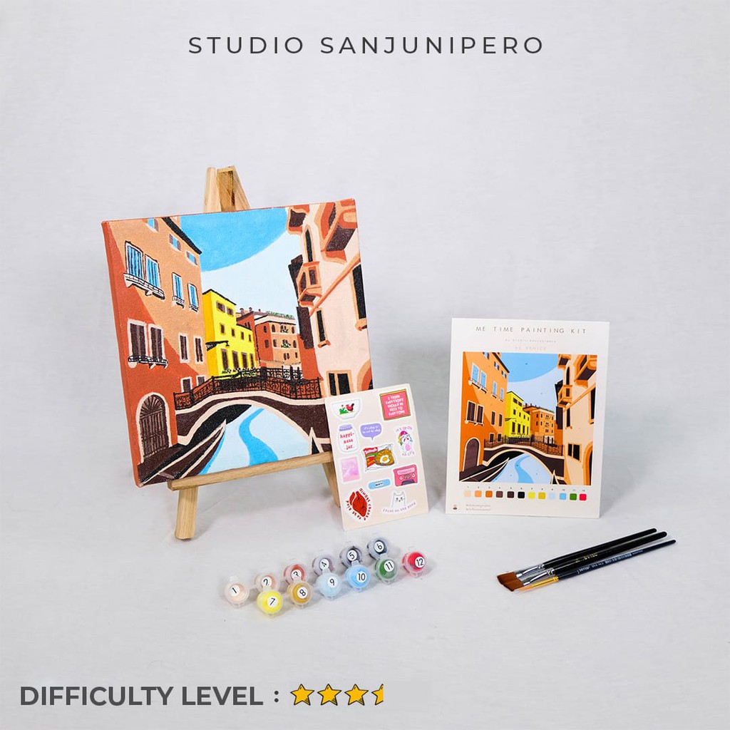 Studio Sanjunipero - Paint By Number Kit - Venice - 25cm x 25cm