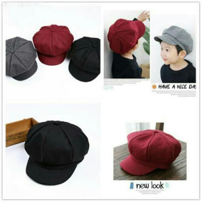 topi anak apolo mario bros newsboy hat kids