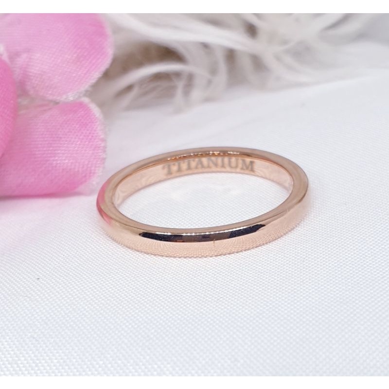 cincin Titanium asli polos simple anti karat&amp;alergi