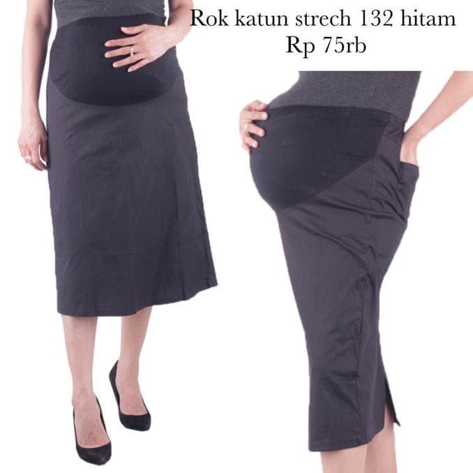 Rok | Rok Kerja Ibu Hamil 132 Hitam