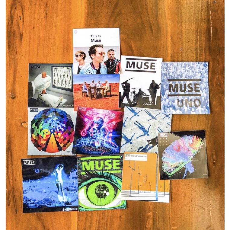 sticker pack stiker band muse rock barat populer skin laptop case tumblr lemari