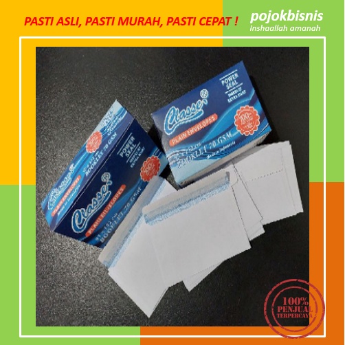 1 BOX AMPLOP PUTIH ISI 100 PCS BOOKLET 70GSM