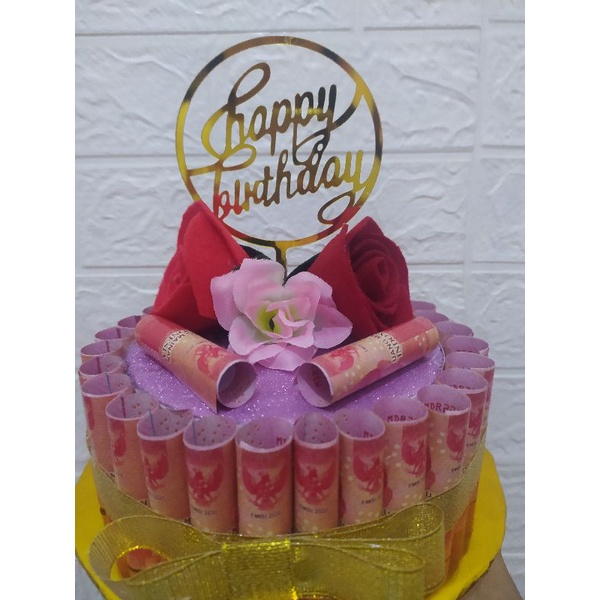 MONEY CAKE hadiah ulang tahun  uang mainan