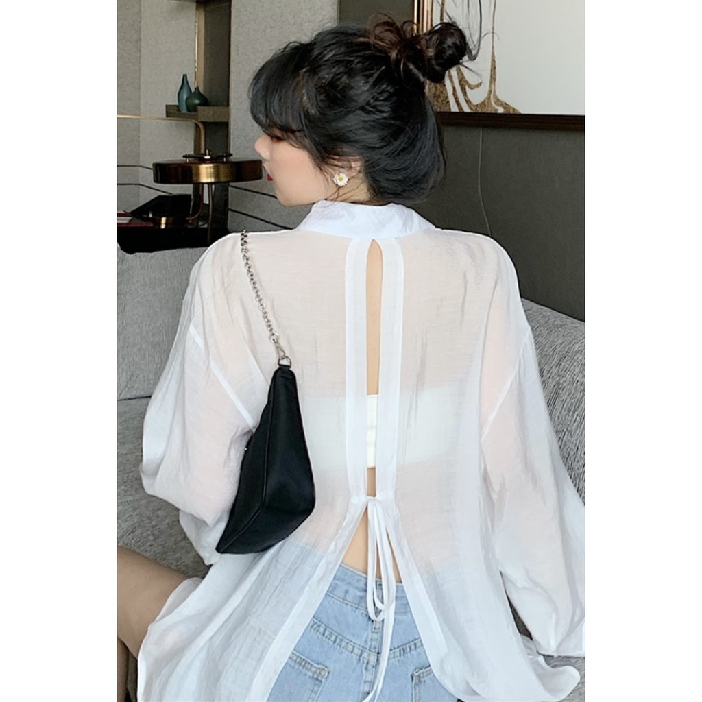 Suhao Blus Musim Panas Baru Wanita Strap Slip Blus Musim Panas Desain Kecil-Karier Mantel Tabir Surya