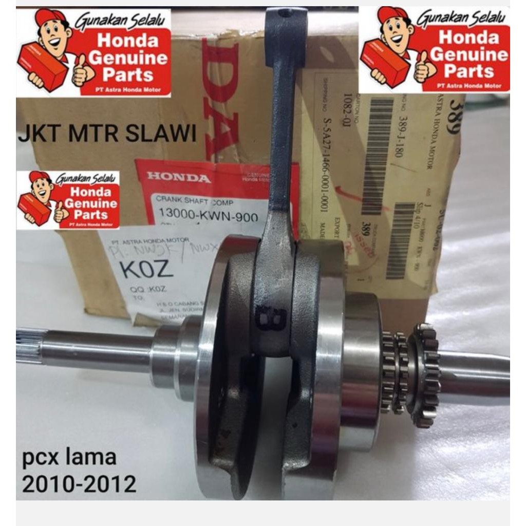 kruk as pcx lama crank shaft pcx lama 2010-1012 ori honda ahm asli honda