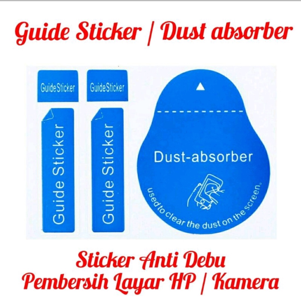 Jual DUST ABSORBER GUIDE STICKER ANTI DEBU STIKER PEMBERSIH LAYAR HP ...