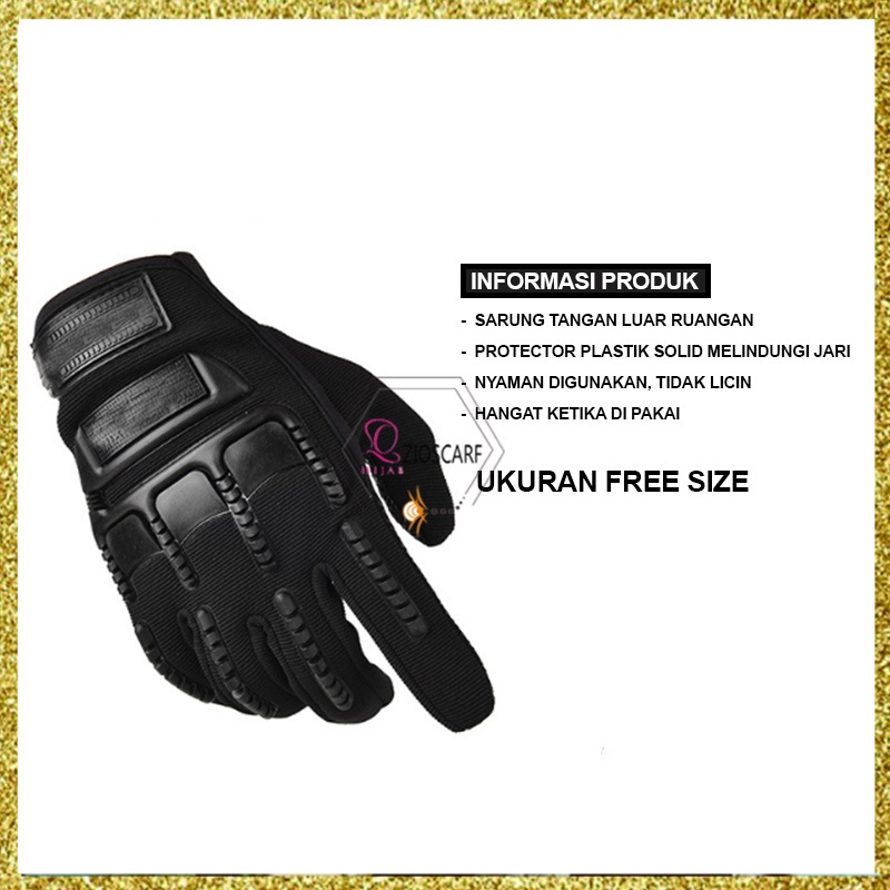 SARUNG TANGAN MOTOR PRIA TACTICAL DEWASA GLOVES FULL FINGER GLOVE SEPEDA BIKER SPORT GYM FLF
