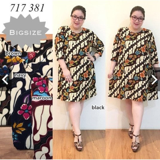 Dress batik jumbo 717 BIG SIZE    Terbaru