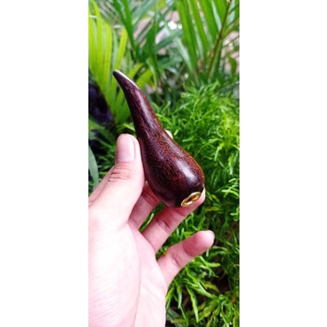 Pipa Once Cangklong Galih Asem motif S Jumbo/12 cm/filter & kretek