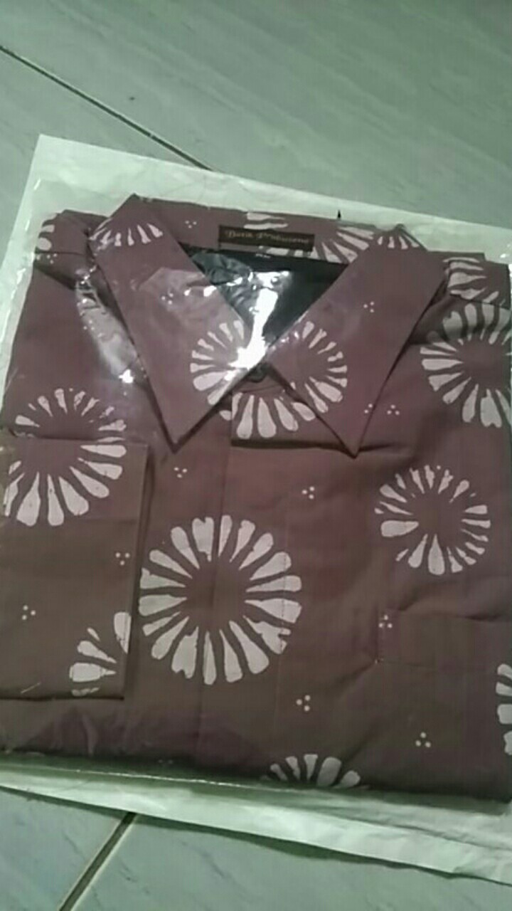 Asta Sibori Kemeja Batik Pria Lengan Panjang Slimfit Katun Printing Hem Baju Seragam Kantor Modern