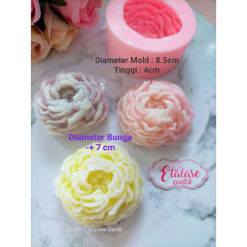 Cetakan Silikon Bunga Cetakan peony Cetakan Puding Bunga