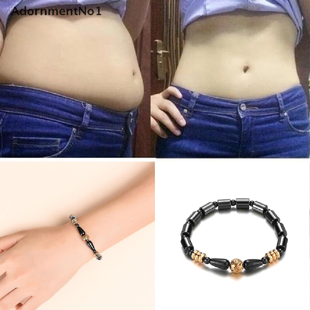 (AdornmentNo1) Gelang Tangan Magnetik Hematite Untuk Kesehatan / Menurunkan Berat Badan Pria / Wanita