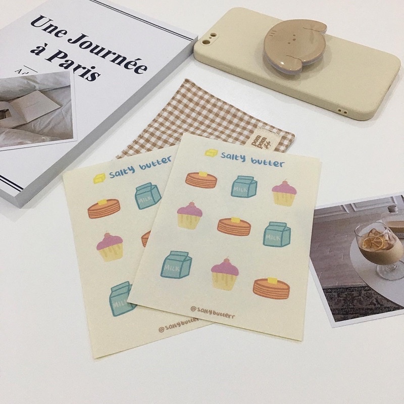 

Dairy set sticker/ aesthetic sticker/ stiker korea (saltybutterr)