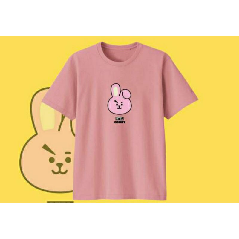 KAOS BT21 COOKY BTS MEMBER BT21 MEMBER KATUN COMBED 30S