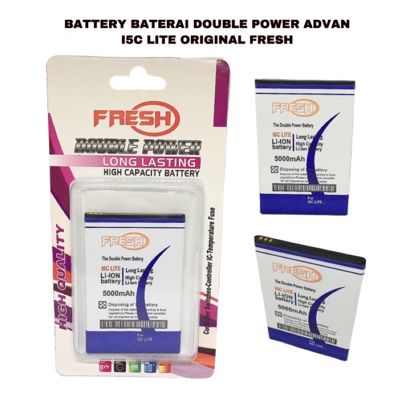 BATTERY BATERAI DOUBLE POWER ADVAN I5C LITE ORIGINAL FRESH