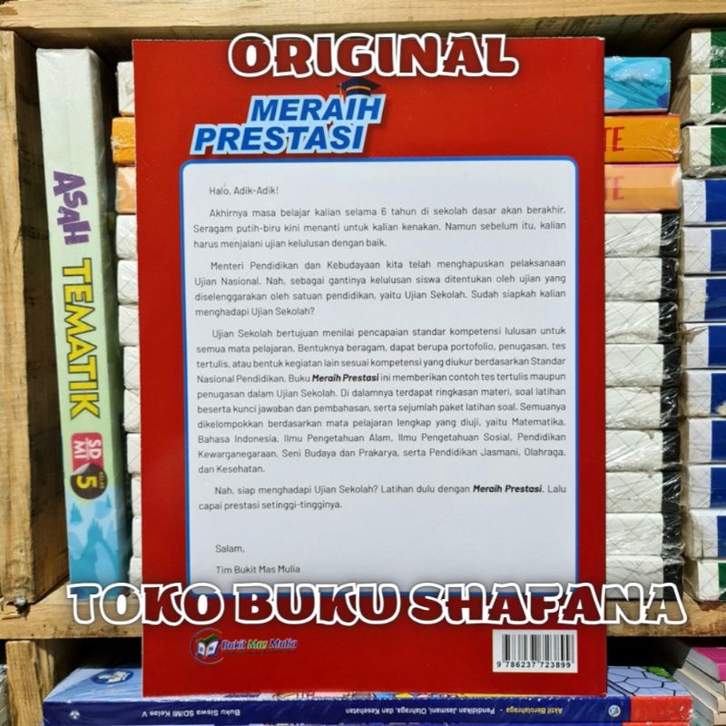 ORIGINAL !!! BUKU SOAL-SOAL UJIAN SEKOLAH ( US ) MERAIH PRESTASI UNTUK SD/MI BUKIT MAS MULIA