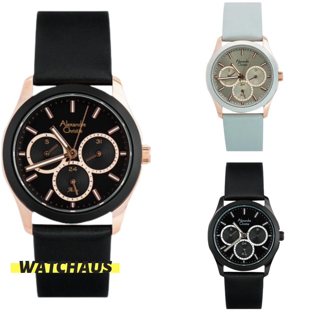 JAM TANGAN WANITA ALEXANDRE CHRISTIE AC2968 AC 2968 BFL LEATHER STRAP
