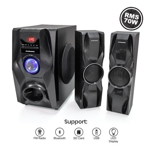 Speaker Bluetooth Simbadda CST 8000N+ Subwoofer Mega Bass Power LED wireless Speaker PC / Laptop / T