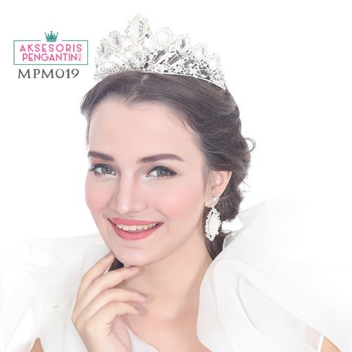 [READY STOK] CROWN WEDDING MAHKOTA BRIDAL AKSESORIS PENGANTIN SILVER MPM019