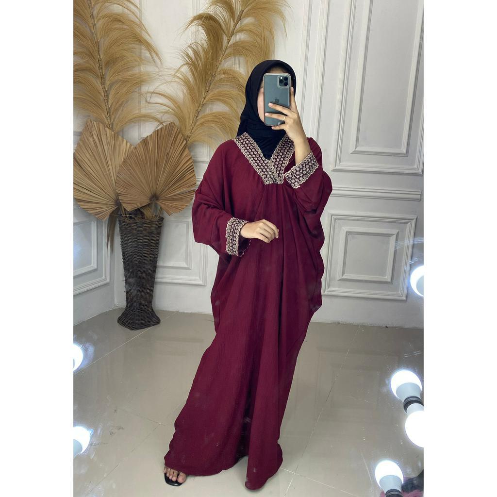 gamis kaftan renda v / gamis kaftan terbaru 2023 / gamis kaftan m,ewah elegan /gamis kaftan premium