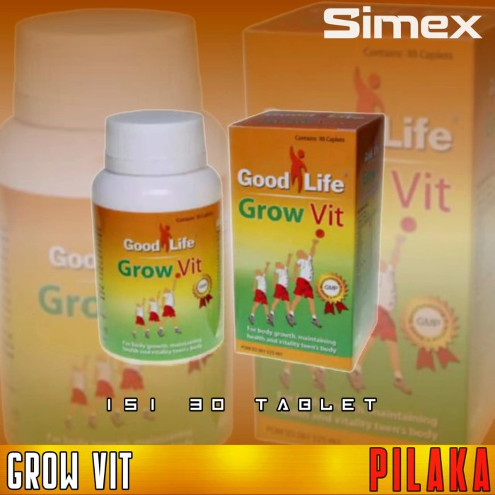 Vitamin Peninggi badan anak/Grow vit isi 30 tablet