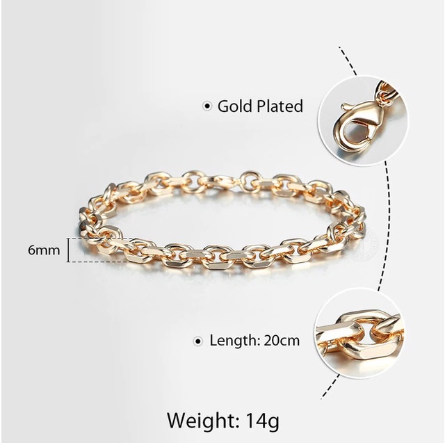 Bollyta Bracelet 585 -Copper, 14k gold plated fashion Bracelet by Jefney Jo Jewellery