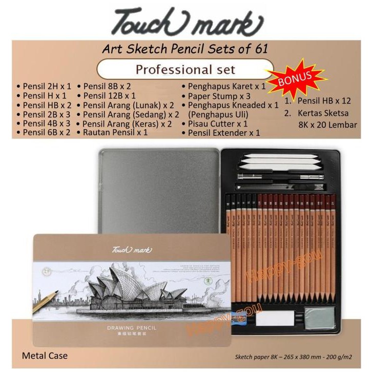 

PERALATAN MELUKIS PENSIL GAMBAR SKETSA SET WARNA SKETCH PENCIL SILHOUETTE PROFESSIONAL ALAT LUKIS