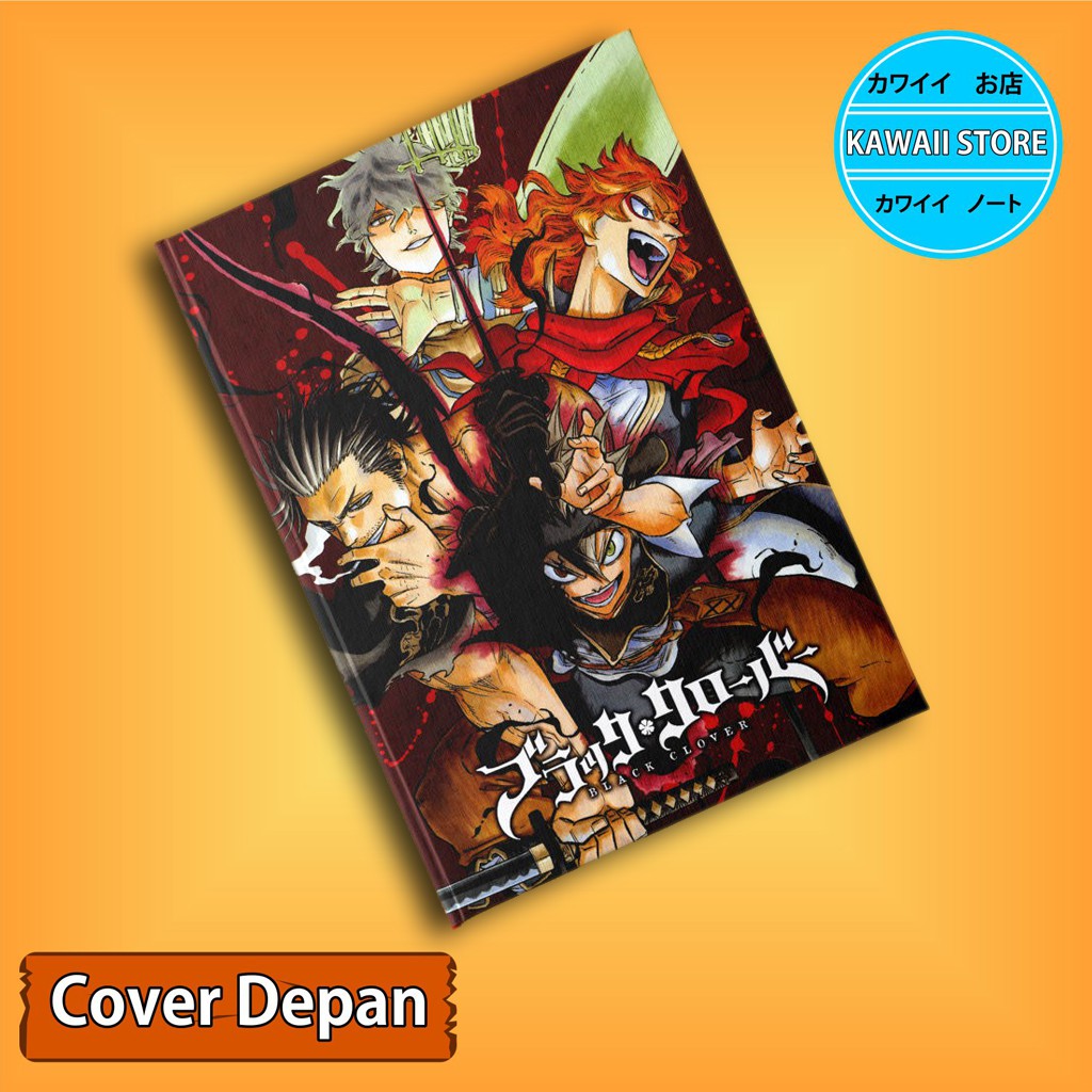 

Notebook / Pocket book Hard Cover Anime BLACK CLOVER CHARACTER RED uk A5 & A6 / Notes Book
