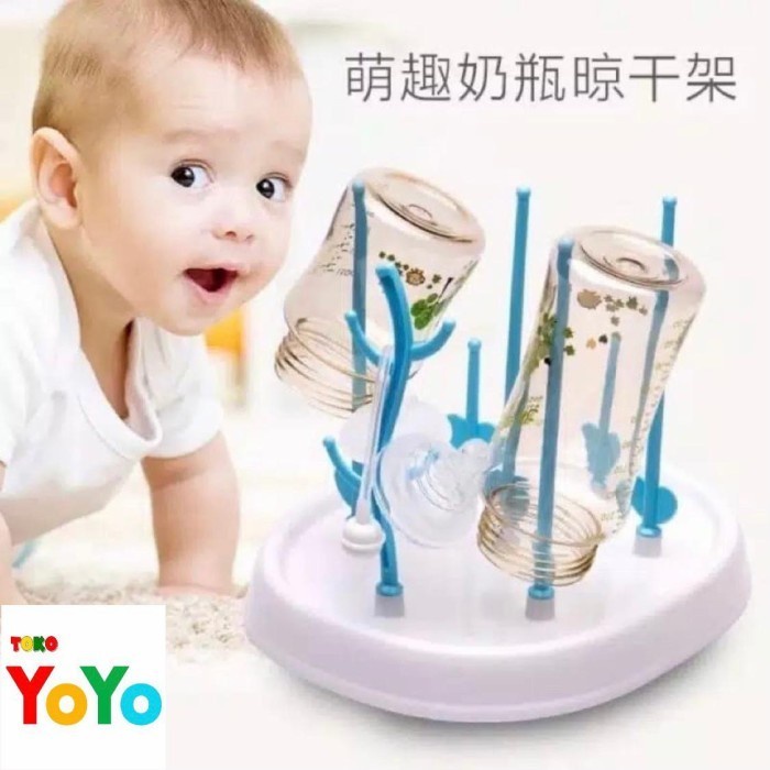 Rak Tempat Pengering Botol Susu Dot Bayi / Baby Feeding Bottle Drainer