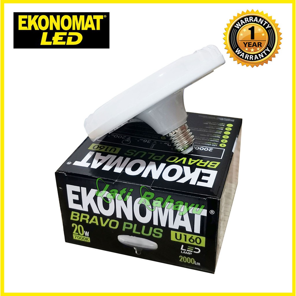 EKONOMAT LAMPU LED BRAVO PLUS 20W 20 Wat PUTIH