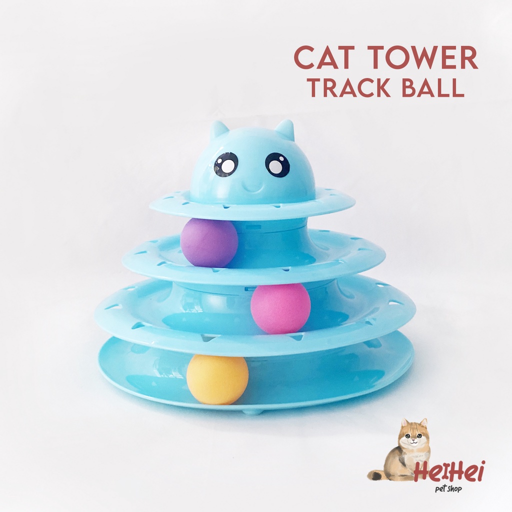 Mainan Kucing Tower Bola 3 Tingkat Kitty - Kitten Cat Tower Ball Interactive Toys