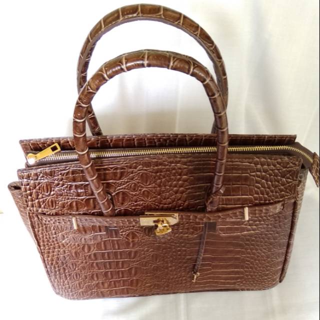 Tas kulit sapi motif / tas kulit wanita