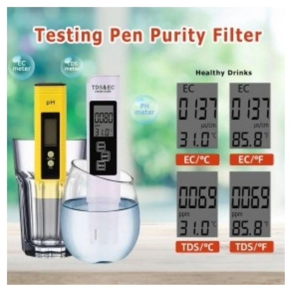 Alat Ukur Uji TDS EC Meter Digital Air Minum Lab Aqurium Kolam Hidroponik Tester 111147