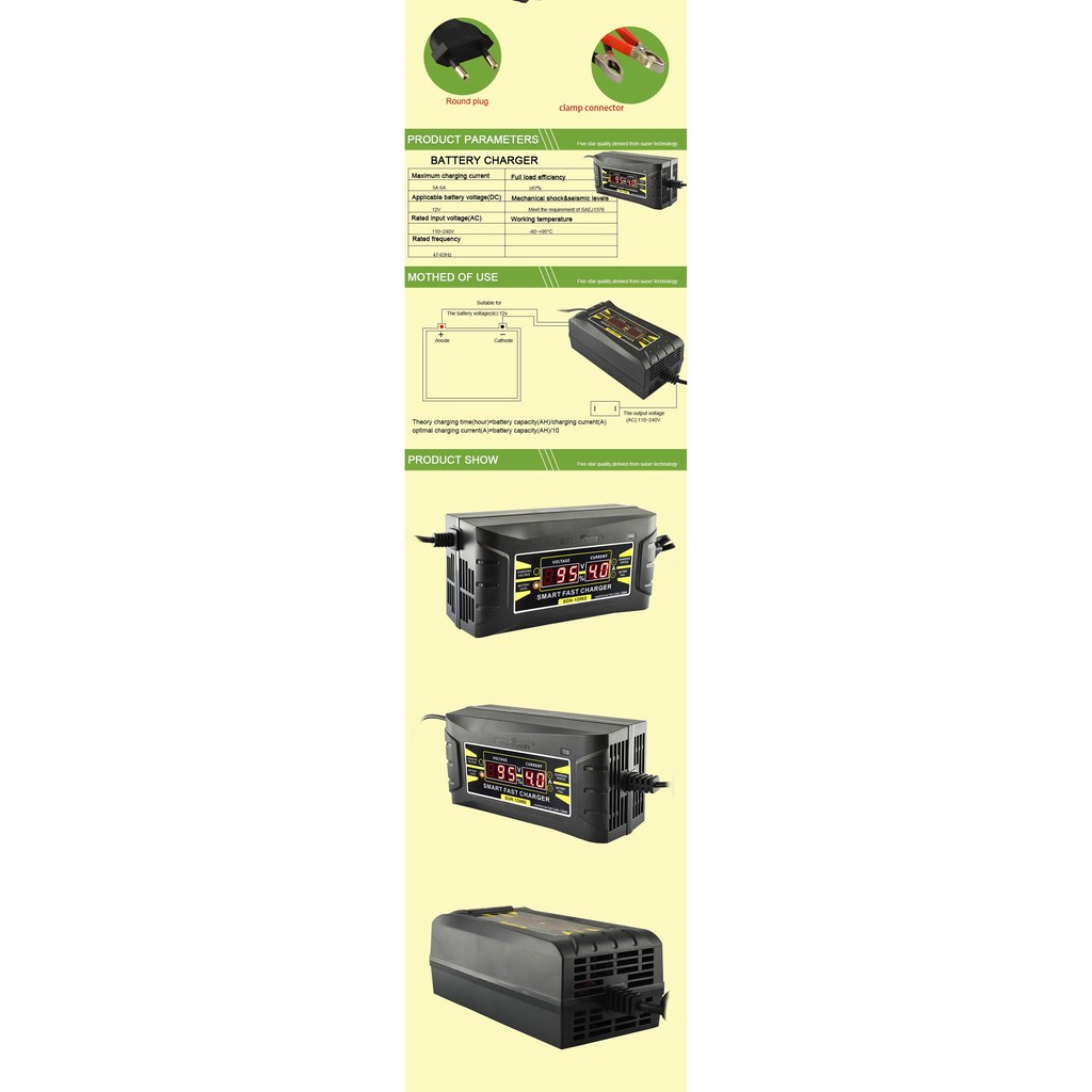 Batteray Charger aki 12v 6A SUOER SON-1206D ( otomatis Cut 0ff )